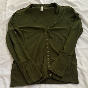 Zenana Outfitters Forest Green Knit Cardigan